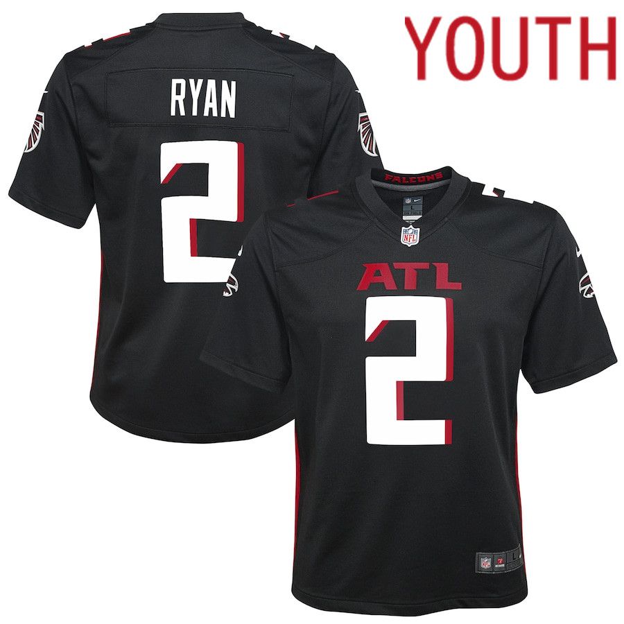 Youth Atlanta Falcons 2 Matt Ryan Nike Black Game NFL Jersey